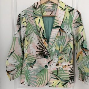 *HOST PICK* TROPICAL PRINT LIGHT JACKET / LINED / BLAZER